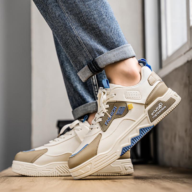 Herren Freizeitschuhe für alle Jahreszeiten Mode Skateboarden Studenten Bequeme Sneaker Jungen Trendige Schuhe mit weicher Sohle Atmungsaktiv