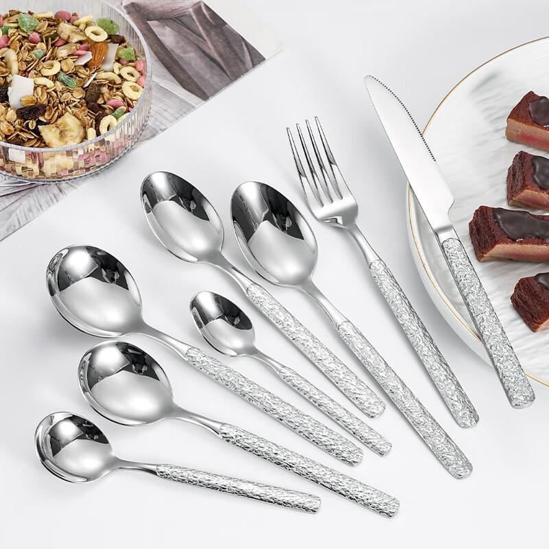 ZISIZ Eisrissmuster Hauptgang Runde Löffel