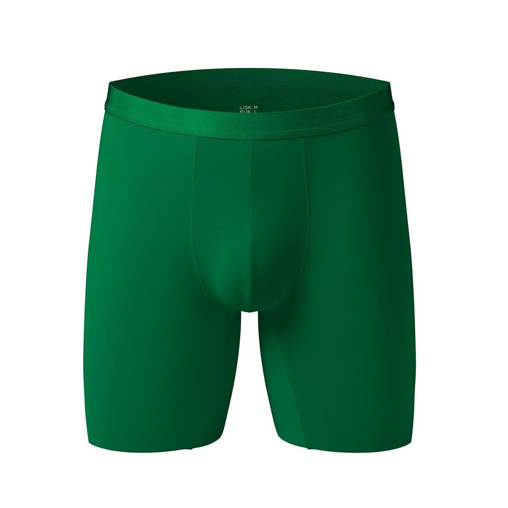 Men's Breathable Long Leg Boxer Shorts Sports Elastic Mens Panties Male Ice Silk Seamless Lengthen Short Pants L XL XXL 3XL