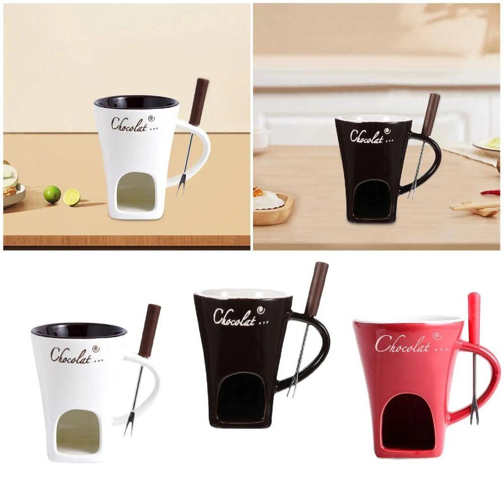 Detachable Hot Pot Cup Nordic Style Ceramic Coffee Cup Creative Chocolate Mug  Breakfast