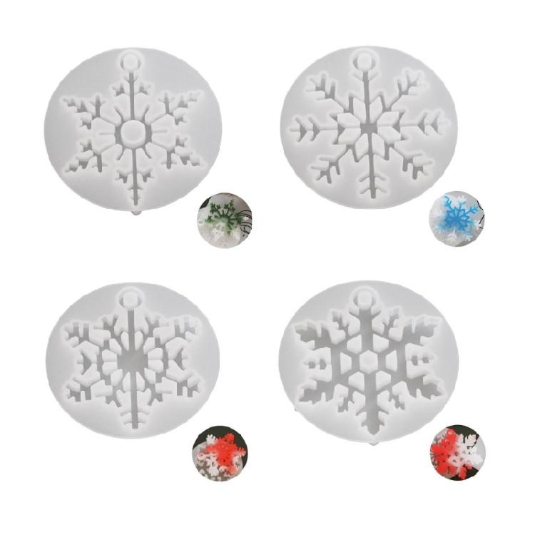 Silicone Resin Snowflake Molds For Jewelry Crafting Create Custom Earrings And Necklaces and Home Display Ornament