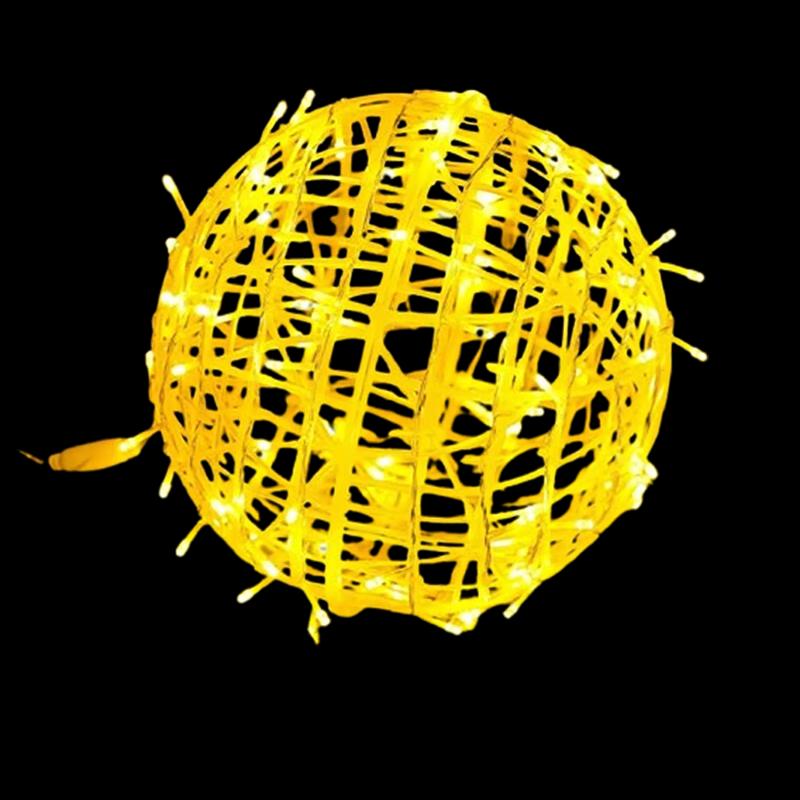 Solar Rattan Ball Hanging Light