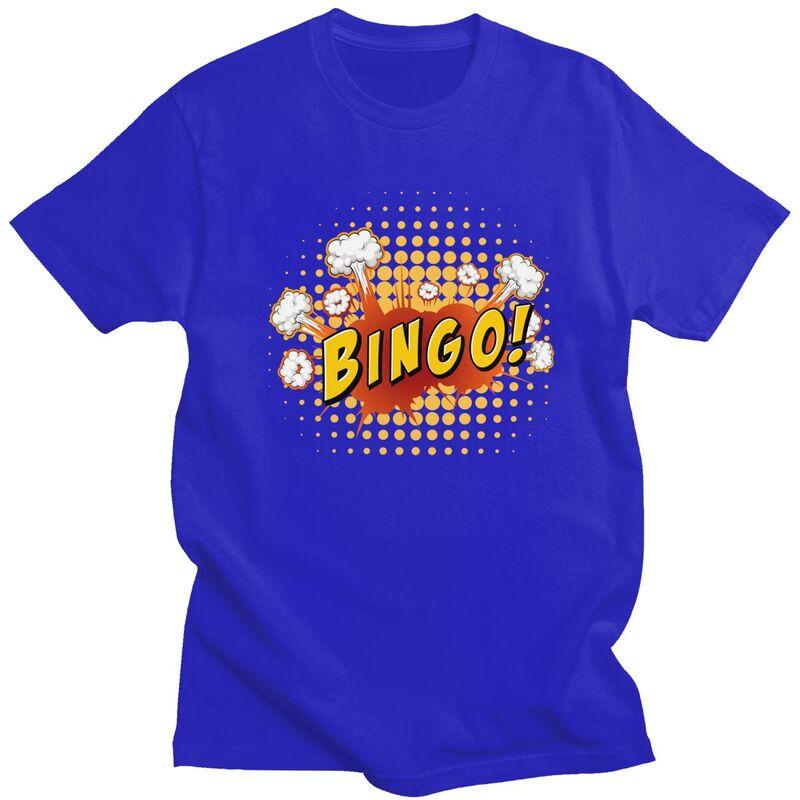 Custom Hot Game Bingo T Shirts Men Pure Cotton Tees Tshirt Tshirt Clothing