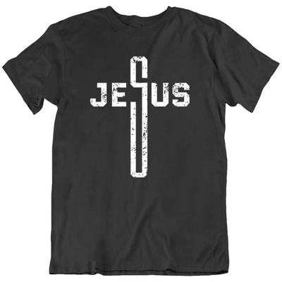 Croce di Gesù Dio Fede Bibbia Religioso Cristiano T-Shirt Tee Regalo Nuovo