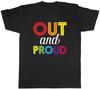 Out And Proud Rainbow Mens Unisex T-Shirt Tee