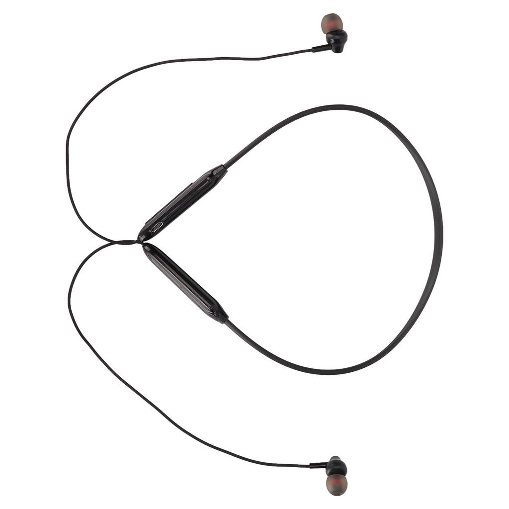 Neckband Bluetooth Headphone IPX7 Waterproof Noise Reduction Deep Bass Lightweight Wireless Sports EarphoneBlack