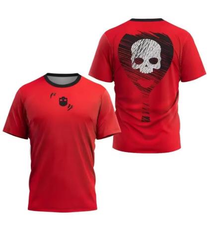 Skull Quick Dry Urban Padel T-Shirt High Quality Non-Woven Tennis Training T-Shirt Clothing New Summer Men's