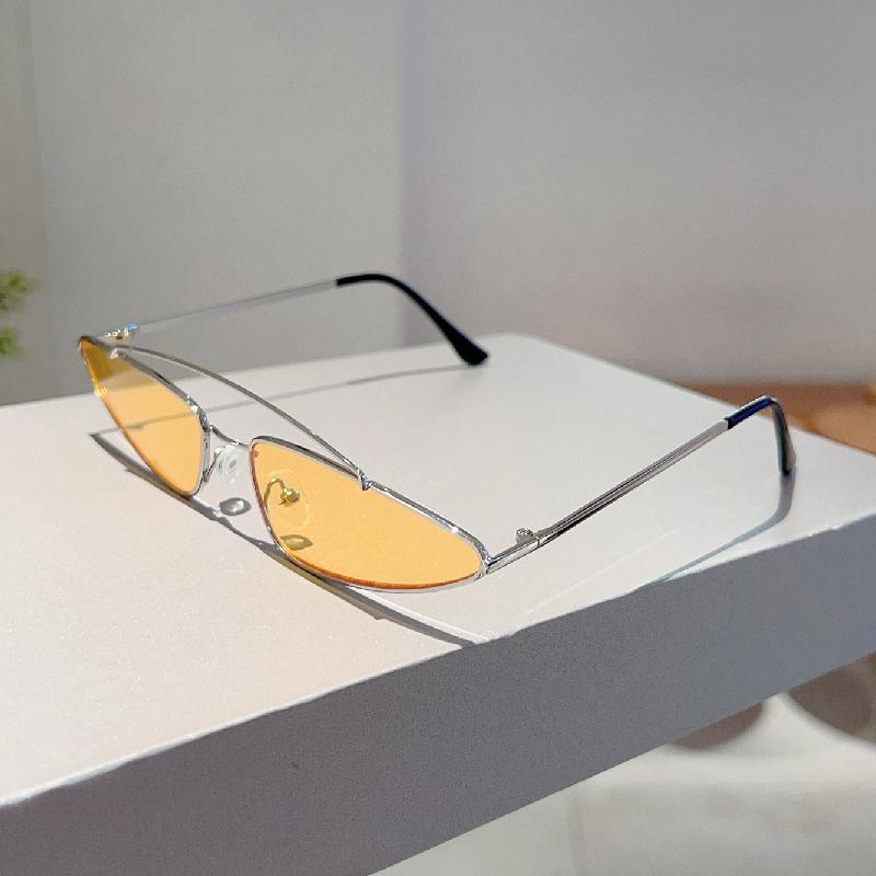 

Солнцезащитные очки треугольной формы мужские новая мода винтажные однотонные солнцезащитные очки женские ретро двойная переносица брендовый дизайн оттенки as picture shows