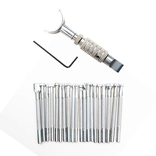 

Felimore Engraving Sticks for Leather Engraving, Leather Craft, Butterfly, Leaf, Flower Carving, with Swivel Cutter (Set of 20)