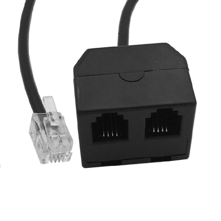 Compactly RJ9 Telephone Training Adapter Y Splitter for Easy Setups and Reliable Connection in Office Environment