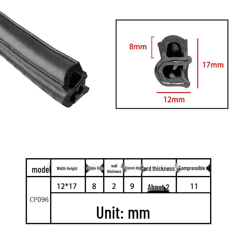 U-Shaped Soundproof Car Door & Cabinet Sealing Strip