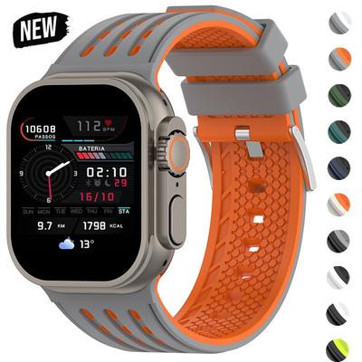 Bracelets en Silicone Pour Apple watch Ultra 3/2 49mm 46 45 44 42mm bracelet sport en silicone pour IWatch Series 11 10 9 8 7 6 5 SE