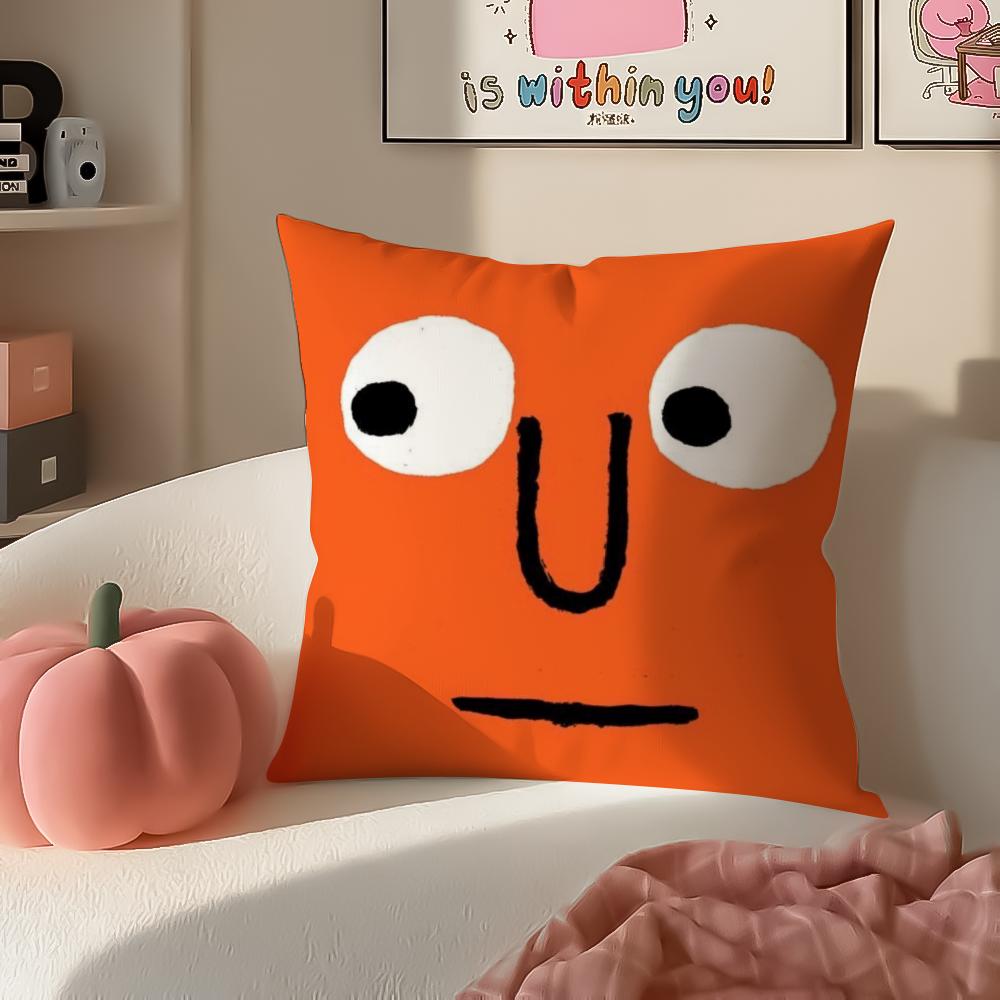 Fashion Art JJeanJullien Cushion Cover Pillowcase Short Plush Invisible Zipper Room Sofa Cushion Cover
