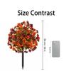 2pc Artificial Flower Garden Stakes for Outdoor Yard Decoration Durable Plastic Stem with Realistic Floral Design for Autumn Seasonal Display