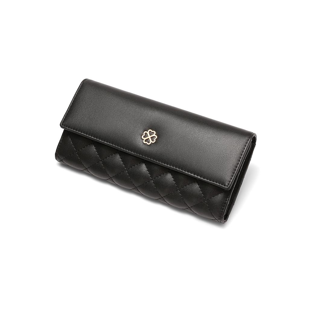 MEXICAN Cow Leather Bill Compartment Wallet Regular Women's Black/Ecru MLQB01201819