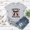 Vintage Spooky Mama Tshirts Retro Halloween T Shirt Spooky Season T-shirt Short Sleeve Women Tshirt Halloween Mama Graphic Tee