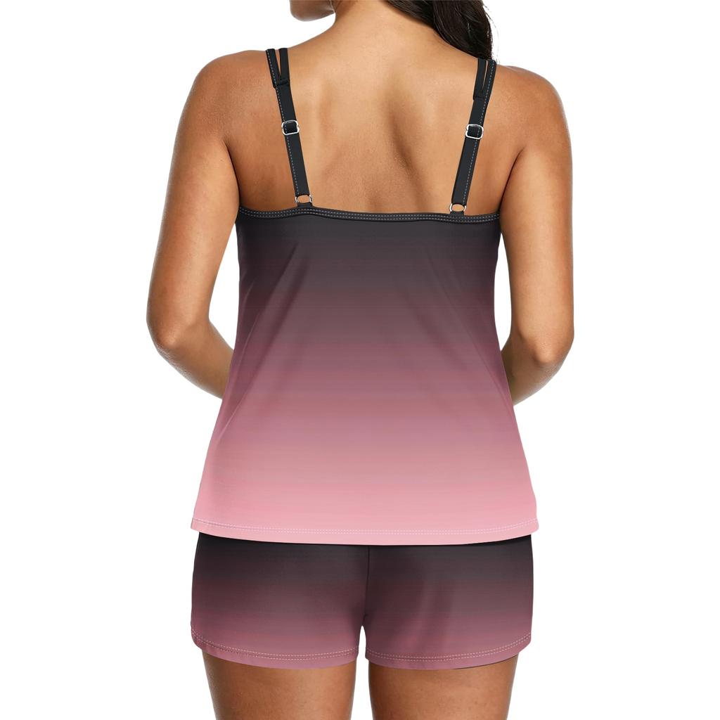 Women's Printed Split Swimsuit Sport Swimsuit Two-Piece Set