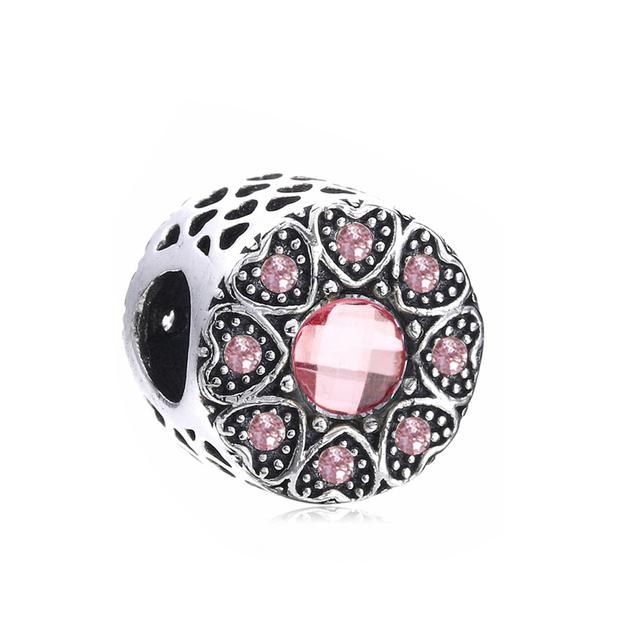 2pcs Colorful Crystal Charm Beads Fit Original Brand Charms Bracelets Necklaces Silver Color Women 'S Bracelet Diy Jewelry Making