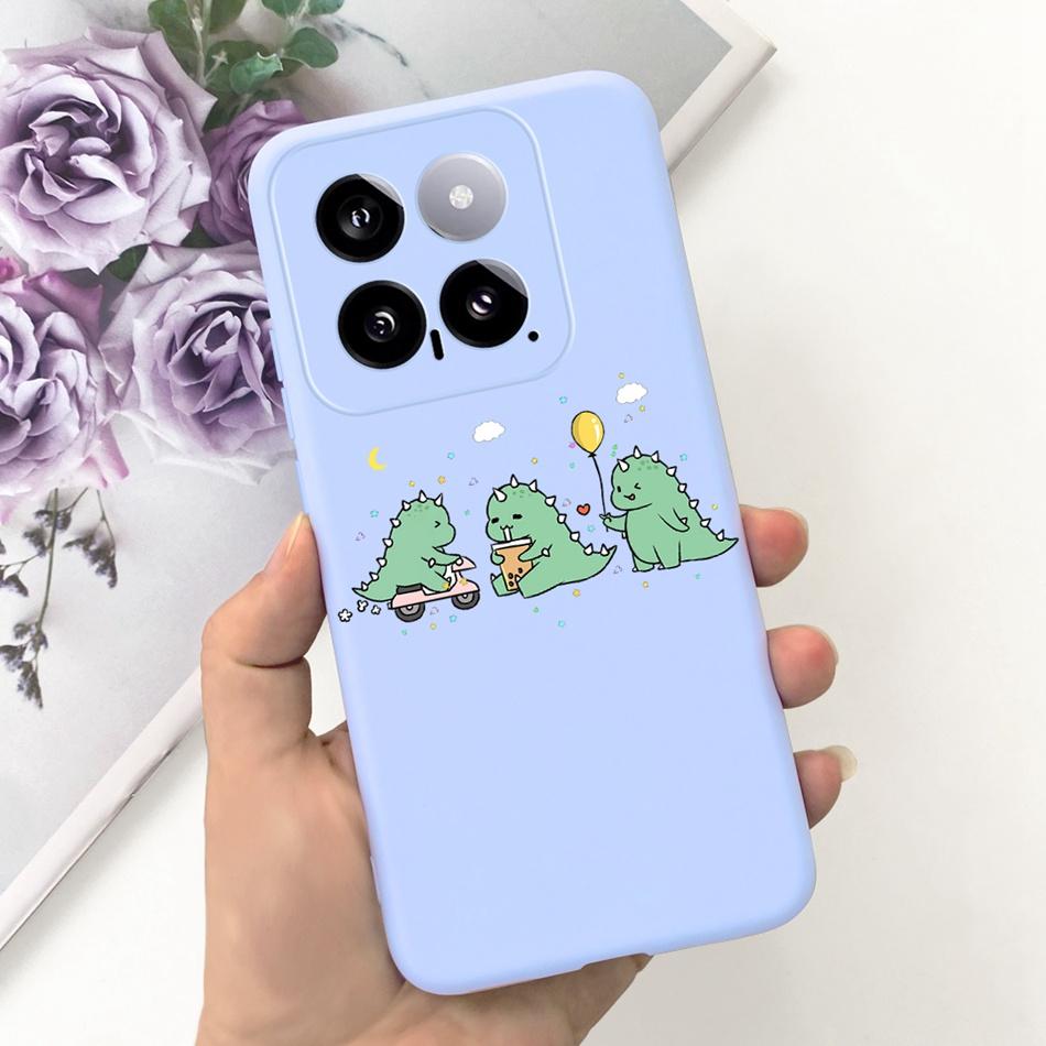 For Xiaomi 14 Phone Case Xiaomi Mi 14 5G Mi14 2024 Cute Cat Cartoon Jelly Silicon Soft Protective Back Cover