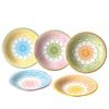 Misato Pottery Disney Pale Tone Plate Set Boxed Made In Japan Red Blue Yellow Green Orange 3278-02 Plate/164×24mm