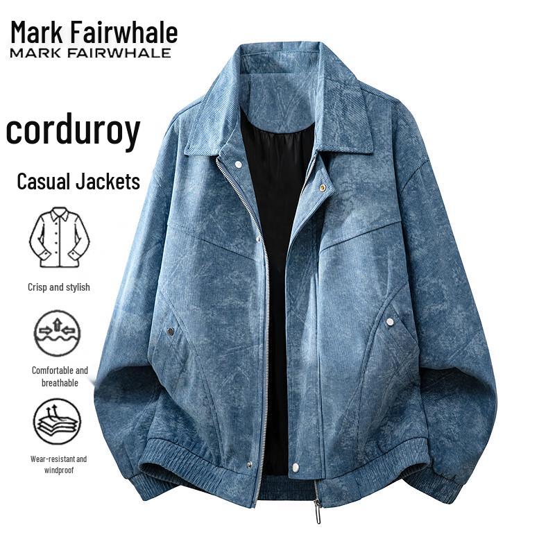 

Mark Fairwhale Men s Corduroy Windproof Casual Jacket M
