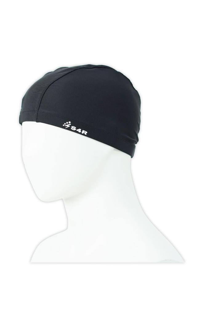 S4R Swim Cap Adult Child Sizes Relaxed Fit with Zero Perfect for Competitive Swimming (S-Four R) - & - Constriction! & Fitness! 55cm~66cm (with Logo)