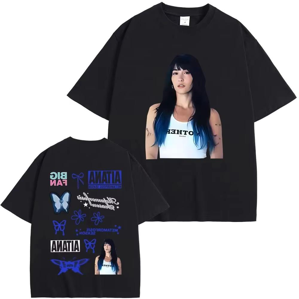 

Singer Aitana Face Graphic Tshirt CUARTO AZUL Logo Print Tshirts 2026 Spring summer Men Women Fashion Casua Short Sleeve Top XL