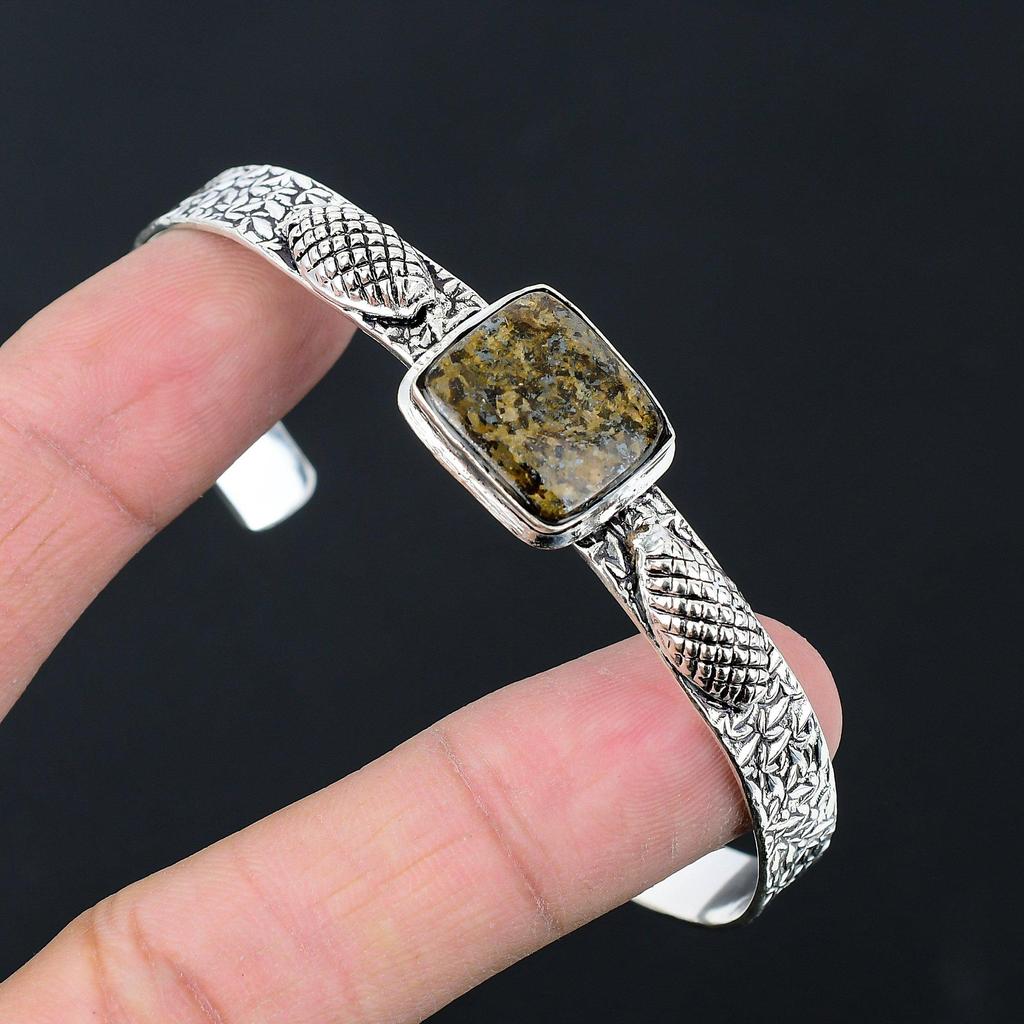 Friendship Day Deal 925 Silver Bronzite Stone Elegant Mother New Bangle Jewelry