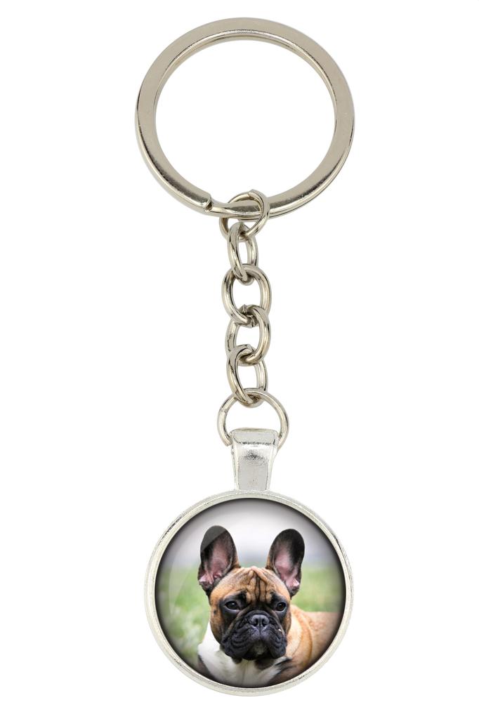 French Bulldog, Frenchie - nøkkelring med ditt bilde, nøkkeldekorasjon, veskeanheng fra Art-Dog-merket