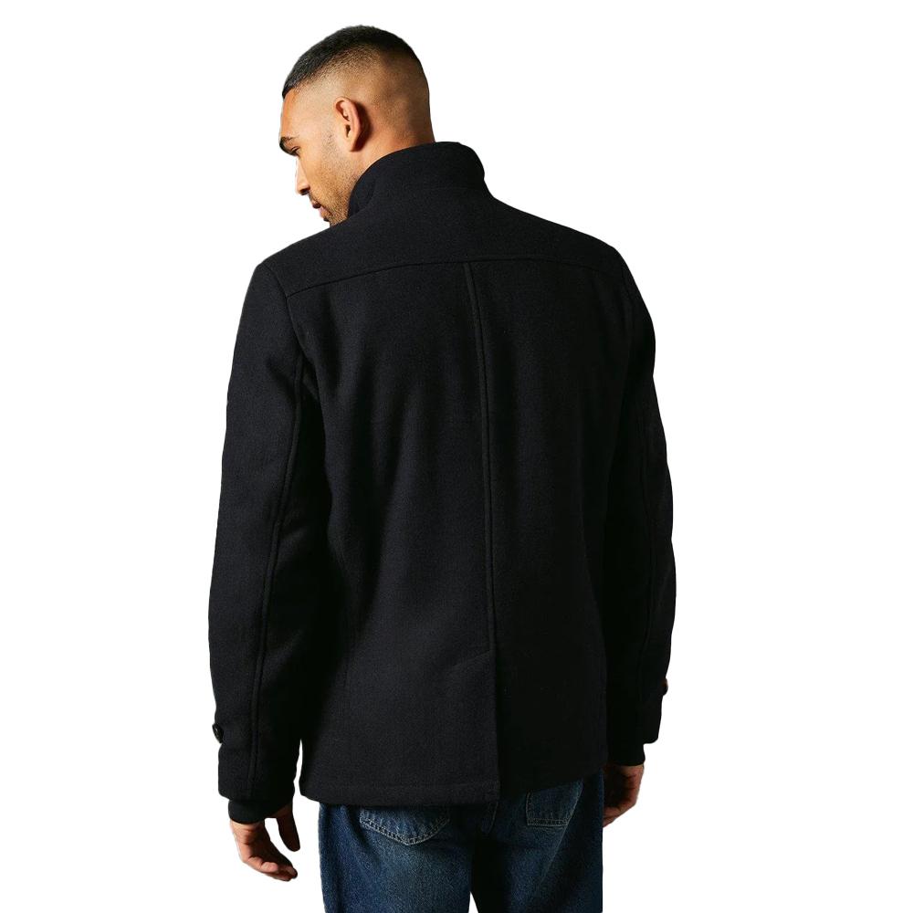 Maine Mens Wool Blend Funnel Neck Jacket