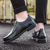 Men Shoes Lace Up Fashion Casual Leather Men's Dress Shoes British Breathable Groom Platform Wedding Party Shoes Male