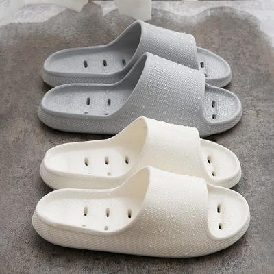 Fashion Quick-drying Cheap Women's Slippers Non-slip Soft-sole Bathroom Slippers Hollowed Out Leaky Slippers Casual Couple Home