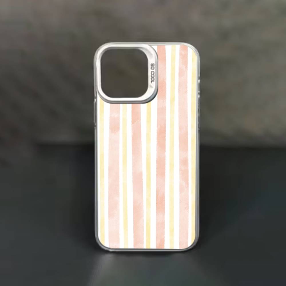 Colorful Striped Minimalist INS Couple   phone Case for iPhone 17 11 12 Pro Max Plus Mini Air SE  16e 14 15 16 13 Soft Shell