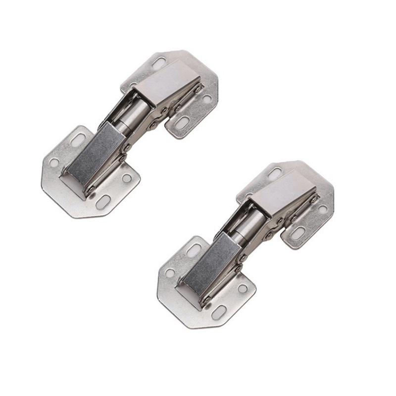 4/10pcs Cabinet Hinge 90 Degree 3/4in No-Drilling Hole Cupboard Door Hinges Soft Close With Screws Furniture Hardware