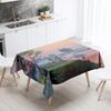 Forest Scenery Tablecloth Home Decor Stain Resistant Waterproof Table Decoration Rectangular Kitchen Fireplace Countertop
