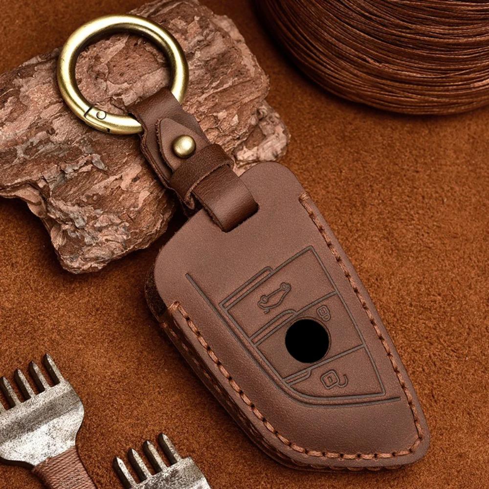 Leather Car Key Case Shell Bag for Bmw F20 G20 G30 X1 X3 X4 X5 G05 X6 X7 G11 F15 F16 G01 G02 F48 Accessories Car Key Case