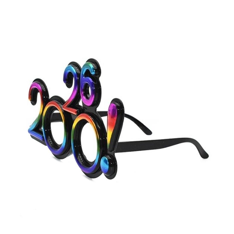 2026 Číslo Brýle Šťastný Rok Brýle Diamantové Třpytivé Sluneční brýle Cosplay Rekvizita Vánoční Párty Dekorace Zábavné Brýle