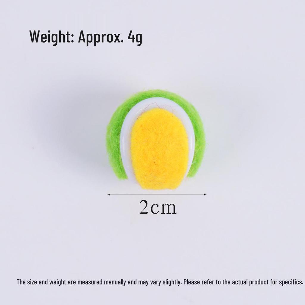 Mini Plush Tennis Ball Keychain - Creative DIY Sports Bag Pendant and Photography Prop