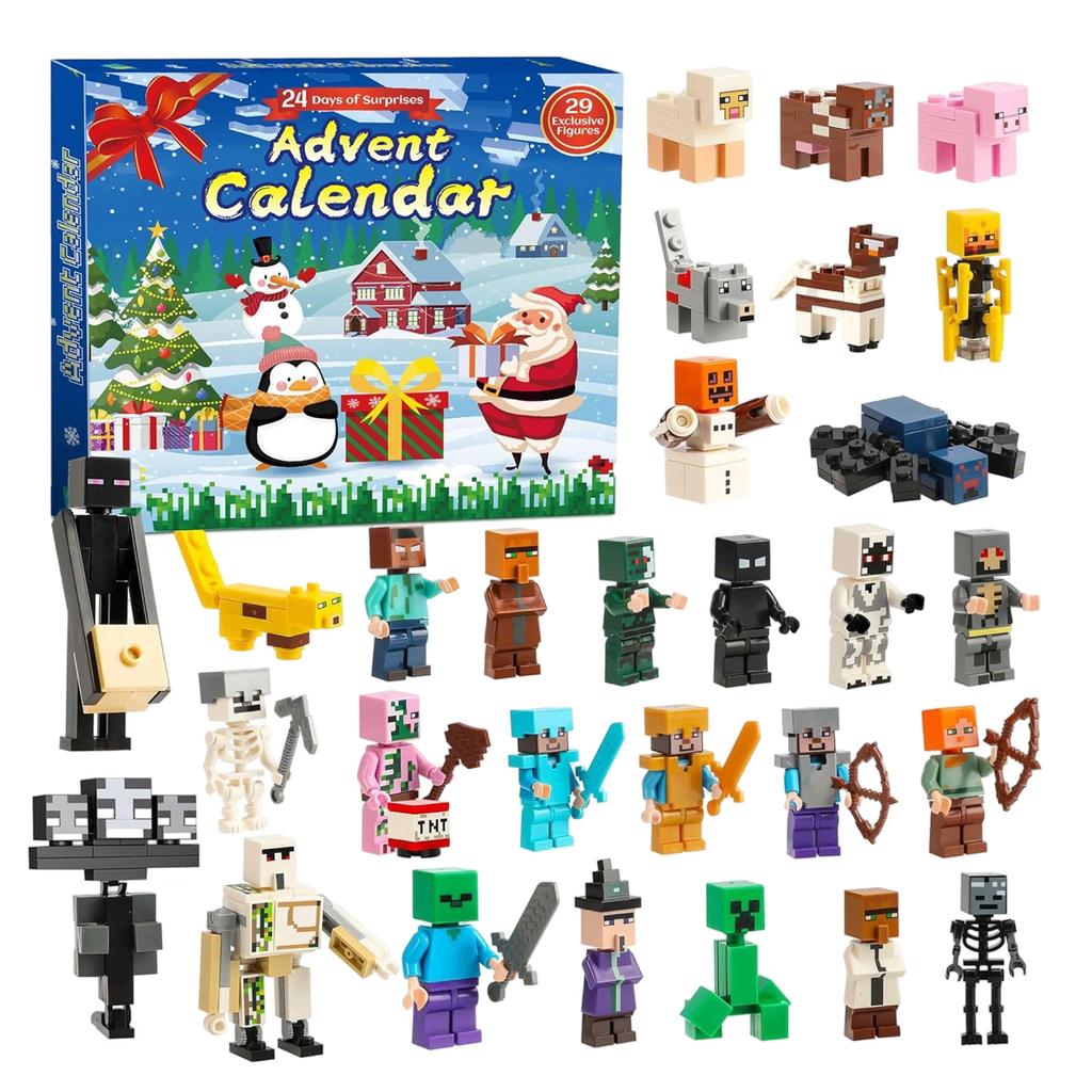 Christmas Advent Calendar Contains 24 Gifts, Christmas Cute Figures Doll Advent Calendar, Christmas Countdown Calendar