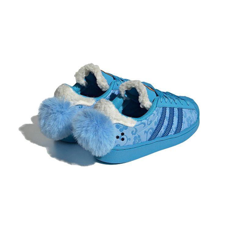 Adidas Originals Melting Sadness X  Superstar Casual Durable Low-Top Kids Sneakers Kids Sneakers Blue ID9307