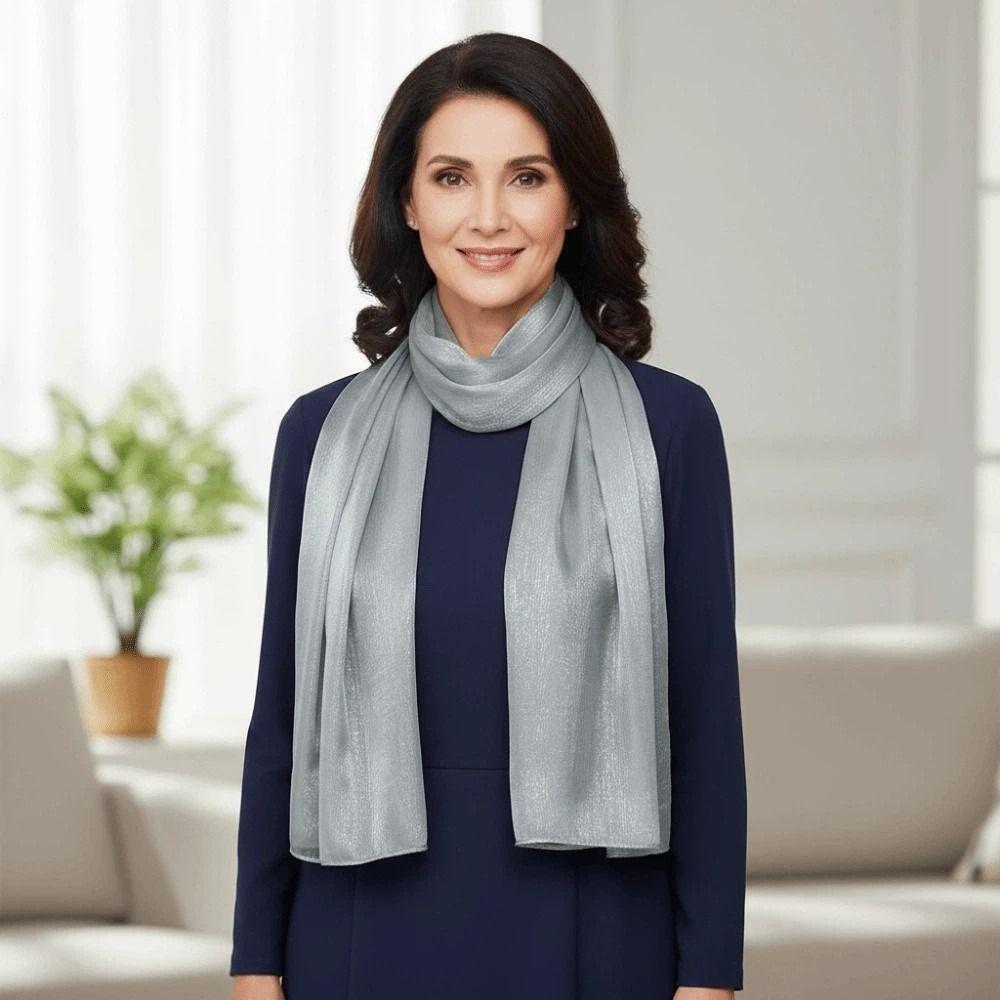 Sunscreen Chiffon Hijab Scarf Long Thin Large Shawl Sweet Smooth Silk Headscarf  Vacation