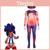 Sonic The Hedgehog Kostium Cosplay dla Dzieci na Halloween Łatwy do Noszenia Oddychający Unisex Idealny na Imprezy!