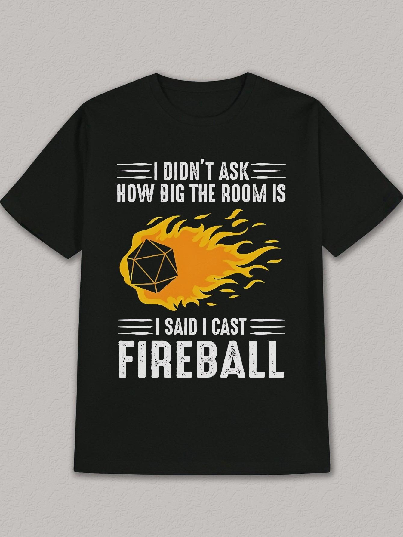 T-Shirt y2k D&D Fireball Spell T L