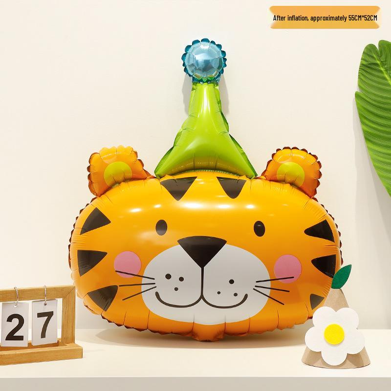 Baby Birthday & Back-to-School Cartoon Animal Balloons for Kids' Party - Giraffe & Elephant Theme