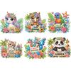 6pcs Acrylic DIY Animals Diamond Painting Magnets DIY Art Fridge Magnet Refrigerator Sticker Refrigerator Diamond Art Magnets