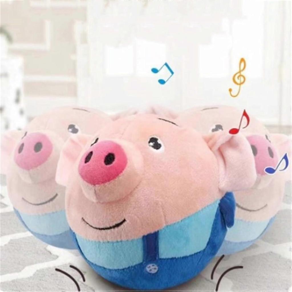 Brinquedo Porquinho Interativo Saltitante Cativador de Cães, Pelúcia Recarregável que Mexe e Fala para Pets, Compatível com Cães