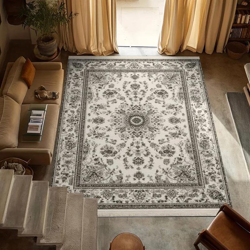 

Vintage Bohemian Carpet Crystal Area Rug - Washable, Non-Slip, Soft Polyester Fiber Carpet for Bedroom,Livingroom Office Decor 40x60cm