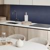 Vinyl Decorative Panel with Graphics for Kitchen or Bathroom 100x50 Cm Dark Navy Blue