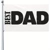 1pc Multi-size Optional Best Dad Flag - Durable Polyester Outdoor Garden and Yard Decor, Striking Black and White Letters, Suitable for Father's Day,