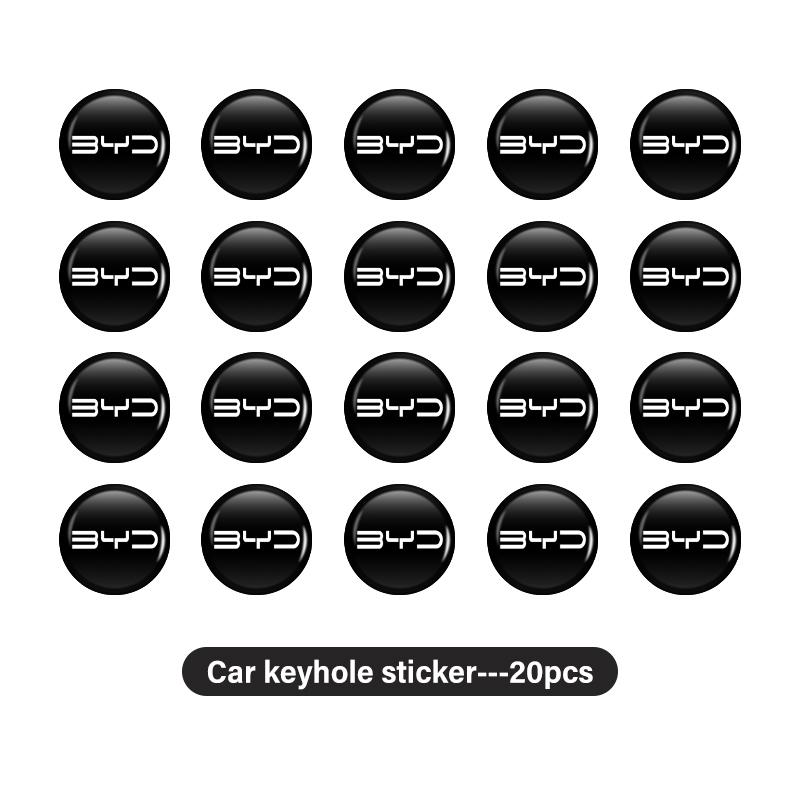 8/12/20pcs Car Door Core Keyhole Protection Sticker Decoration For BYD Tang MAX DMI Qin EV600 Han EV Yuan Song PLUS Pro